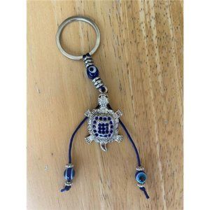 Evil Eye Good Luck Keychain | Turtle Turkish Eye Keychain | Small Amulet